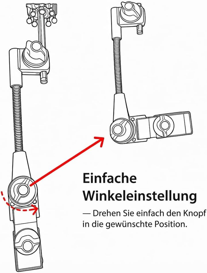 Kamera-Schirm mit Klemme, Sonnenschirm Kinderwagen UV Schutz UPF50+, Silber 65 cm Silver, 65 cm Silv
