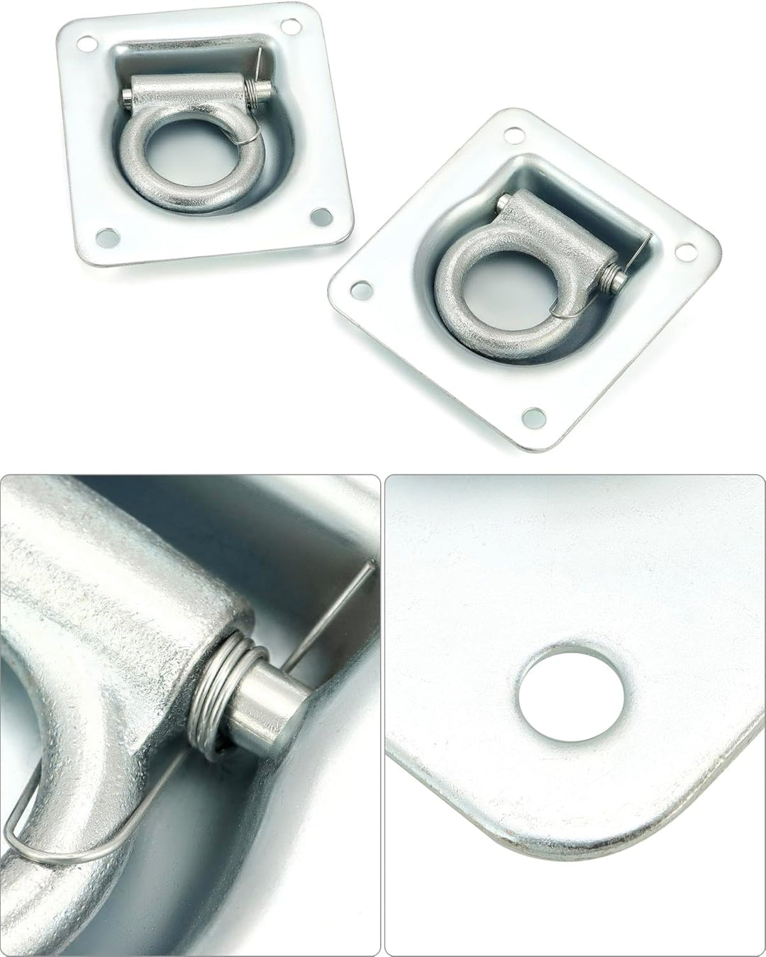 QWORK® 6 Stück Zurrösen für Anhänger, zurrmulde, anhänger zubehör,Befestigung für den Transport von