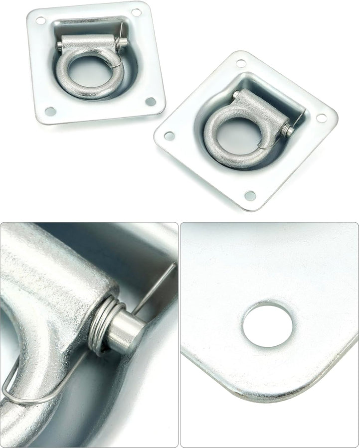 QWORK® 6 Stück Zurrösen für Anhänger, zurrmulde, anhänger zubehör,Befestigung für den Transport von