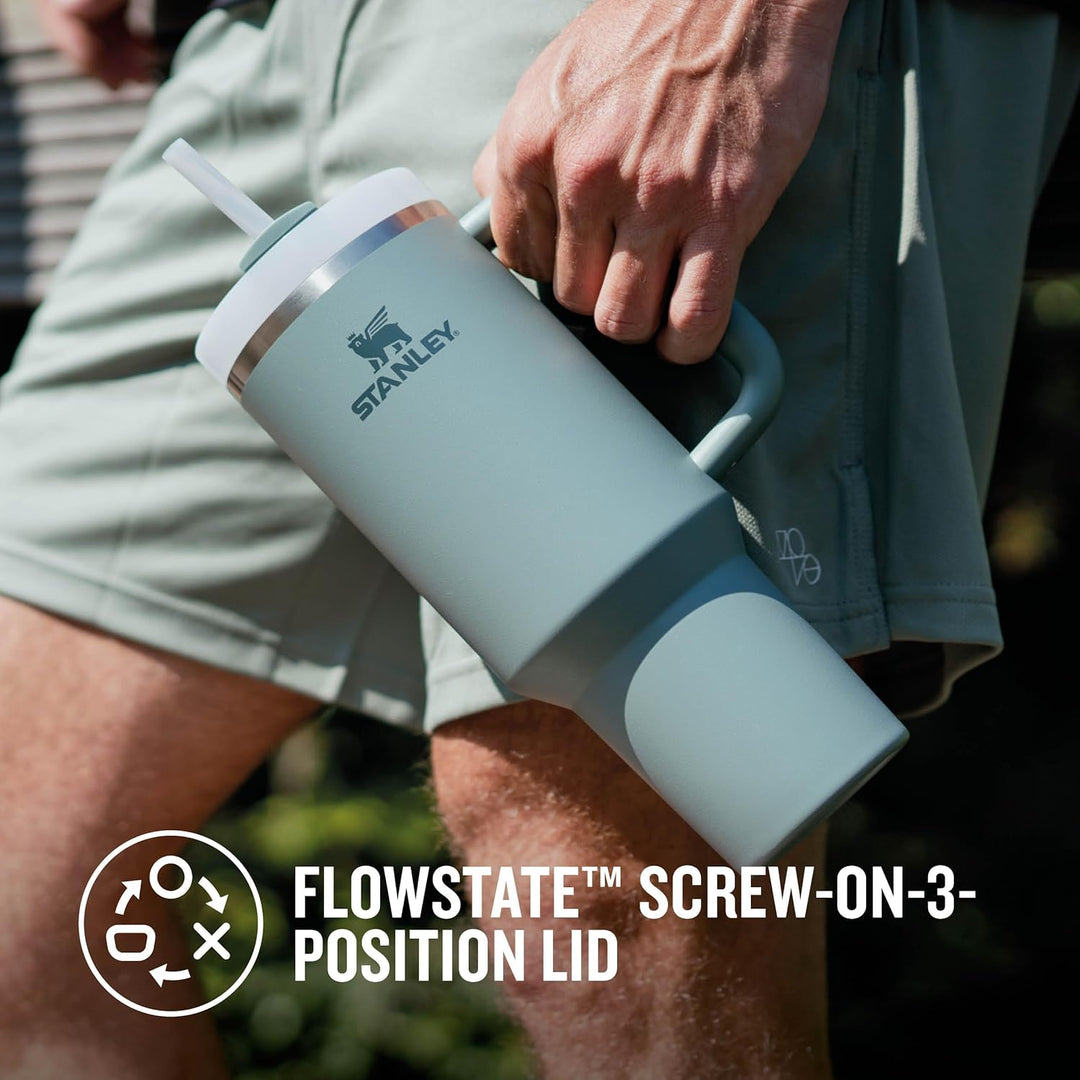 Stanley Quencher H2.0 FlowState Trinkflasche mit Strohhalm 1.2L - Thermobecher Kühlt 11 Stunden - 48