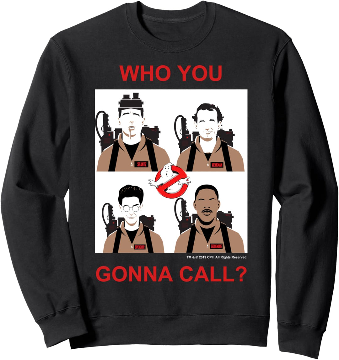 Ghostbusters Who You Gonna Call Group Shot Panels Sweatshirt