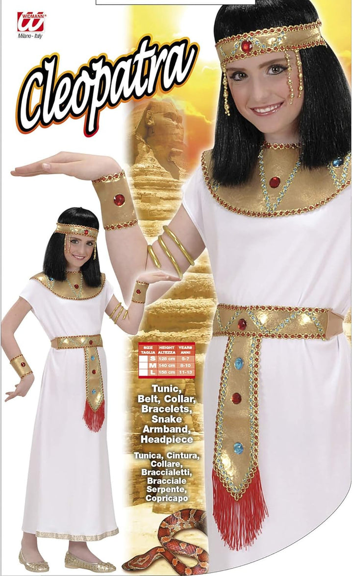 W WIDMANN MILANO Party Fashion - Kinderkostüm Cleopatra, ägyptische Königin, Prinzessin, Göttin 158,