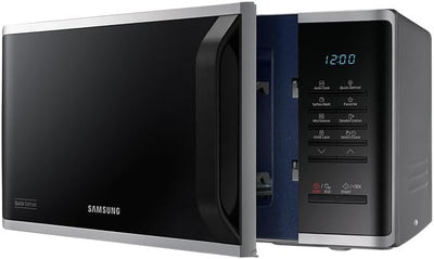 Samsung MS23K3513AS Mikrowelle 750 W Schwarz, Silber – Mikrowelle (Arbeitsplatte, 750 W, Tasten, sch