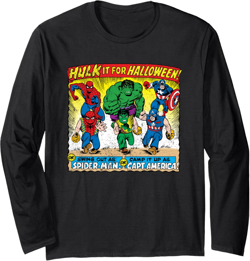 Marvel Hulk It for Halloween Vintage Comic Langarmshirt