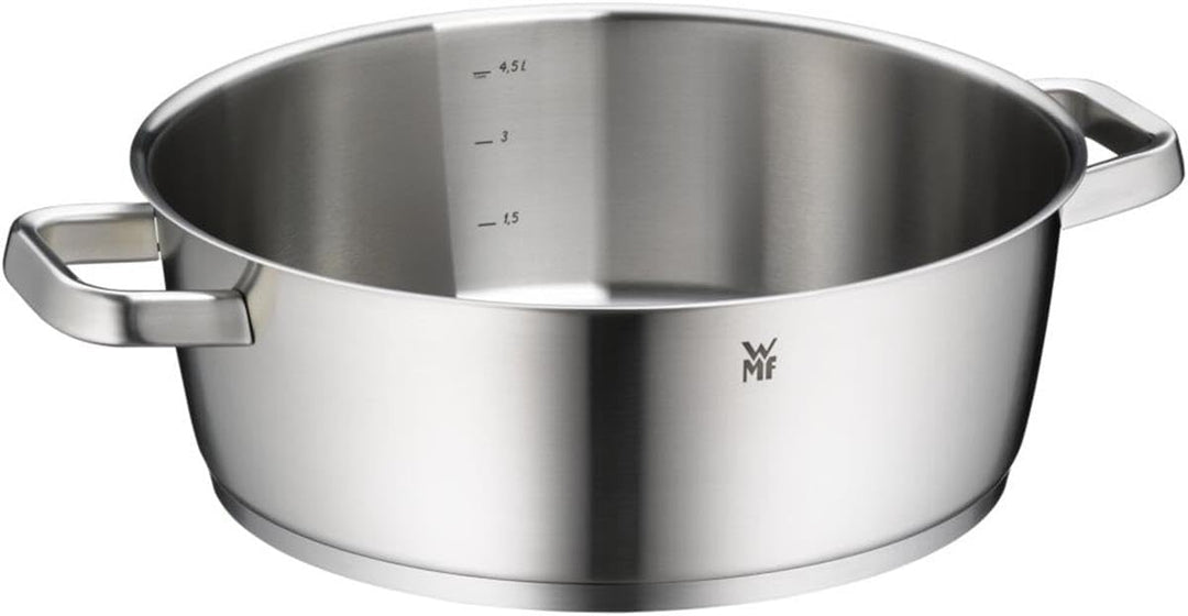 WMF Iconic Bräter 28 cm, hochwertiger Edelstahldeckel, robustes Cromargan®: Edelstahl Rostfrei 18/10