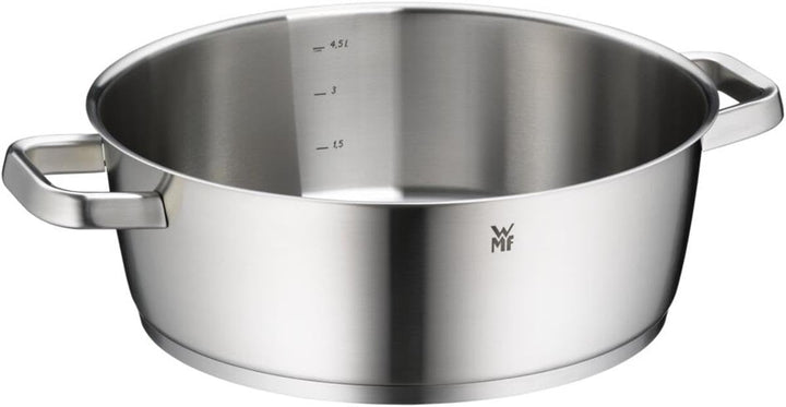 WMF Iconic Bräter 28 cm, hochwertiger Edelstahldeckel, robustes Cromargan®: Edelstahl Rostfrei 18/10