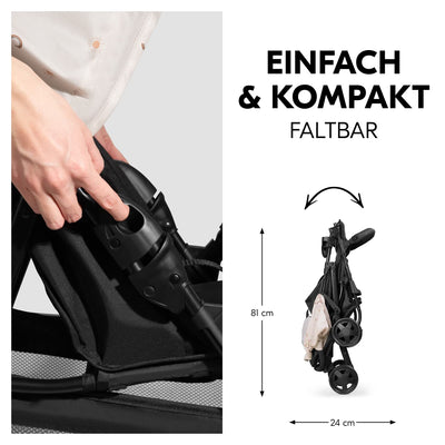 hauck Buggy Sport, Ultra Leicht - nur 5,9 kg, für Kinder bis 15 kg, Klein Zusammenklappbar, Reisebug