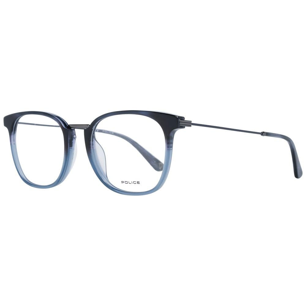 Police Unisex Vpl6865109qw Sunglasses, Shiny Striped Blue + Azure, 51