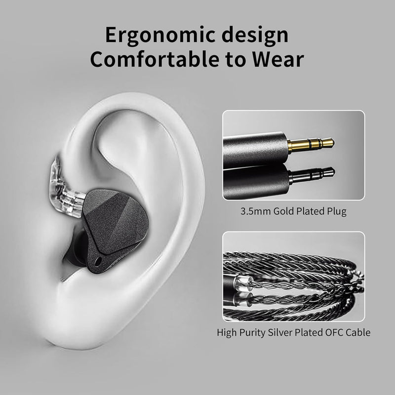 KINBOOFI Agasound AGA ONE HiFi-Kopfhörer, Dual-Cavity und Dual-Magnetic DD Driven In-Ear-Kopfhörer m