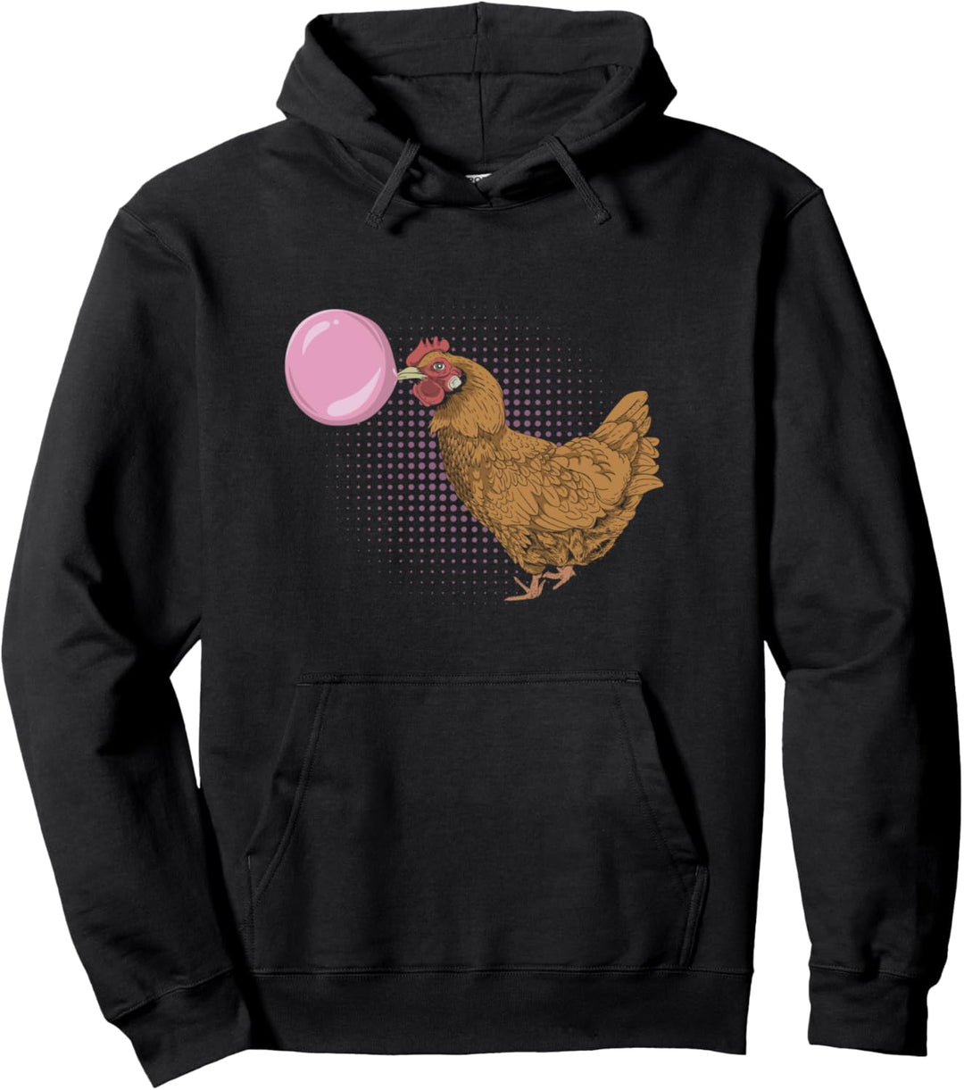 Lustiges Bauernhof Tier Landwirtschaft Kaugummi Huhn Pullover Hoodie
