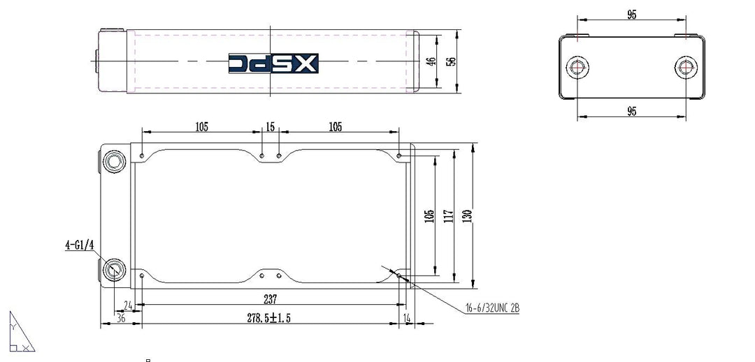 XSPC RX240 240mm Black, 240mm Black