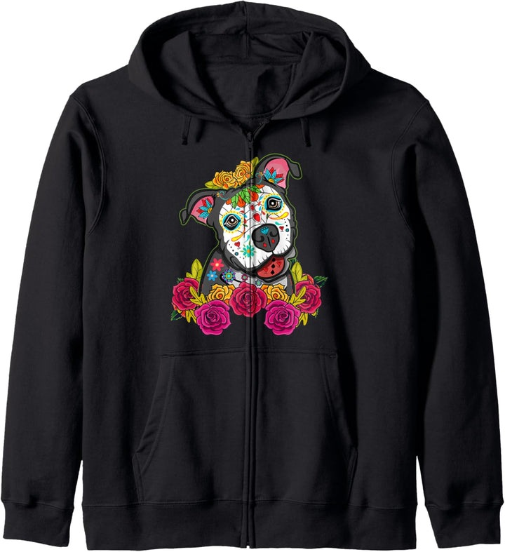 Süsse Calavera Perro: Dia De Los Muertos Halloween Hund Kapuzenjacke