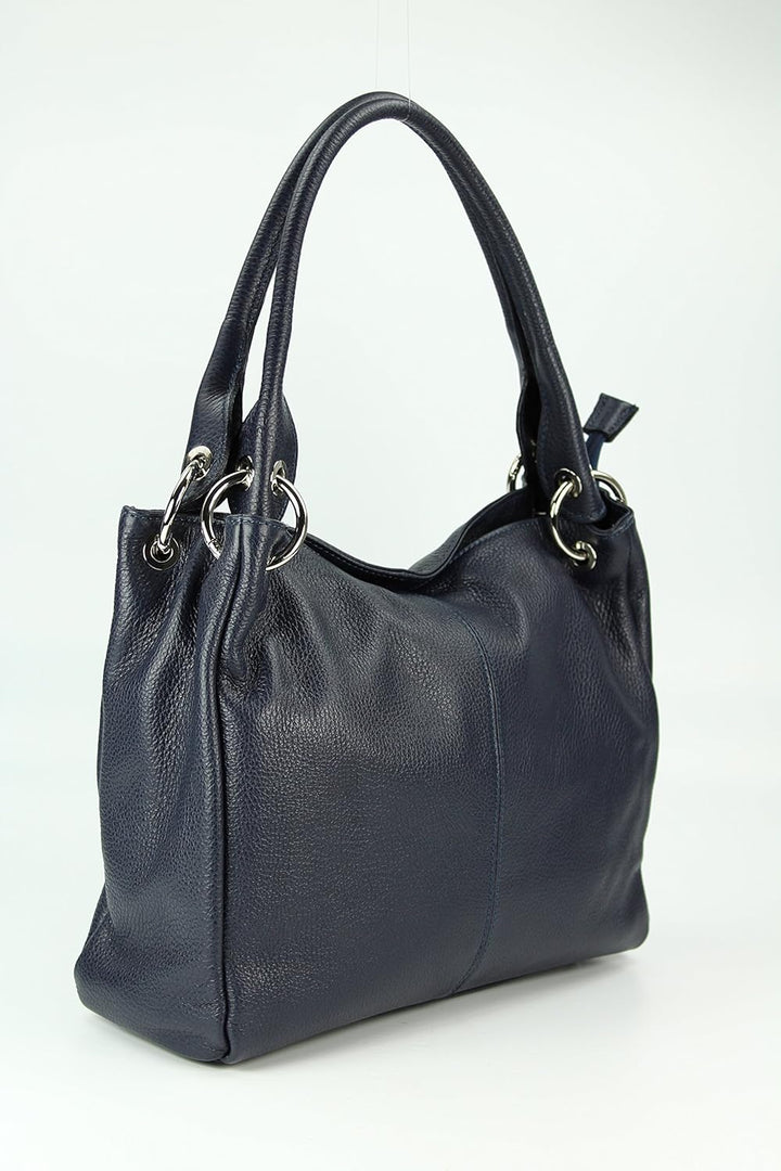 Belli italienische Leder Schultertasche Damentasche Handtasche Shopper Lilly - 33x28x14 cm (B x H x