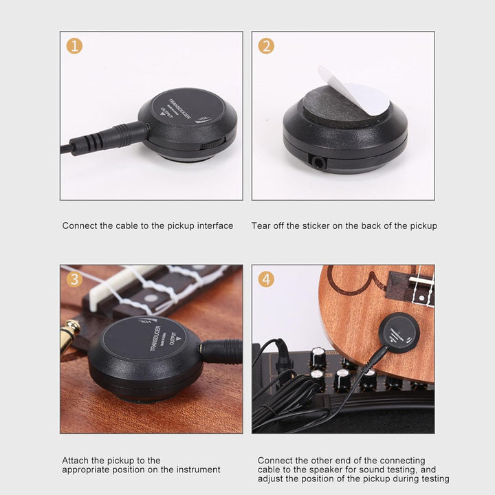 Mini-Piezo-Tonabnehmer, Mikrofon-Wandler-Tonabnehmer, Selbstklebender Piezo-Tonabnehmer für Akustikg