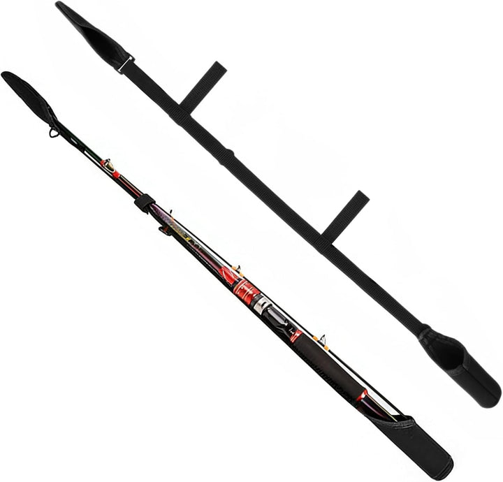 FUNANASUN Rutenschutz für Angelruten, Rutenschutz Angeln 110 cm–170 cm, Angelrutenhaltergurt mit Kle