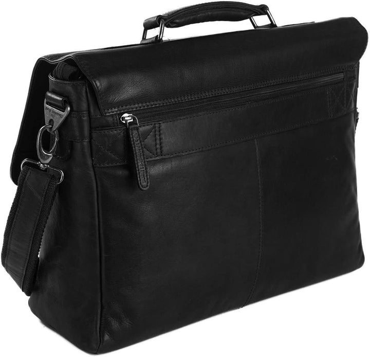 The Chesterfield Brand Belfast - Aktentasche 15.6" Leder 40 cm Schwarz, Schwarz