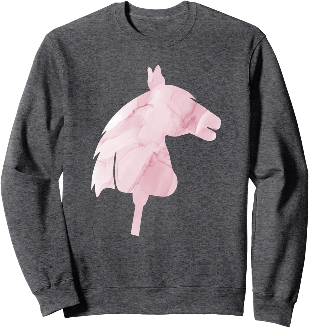 Hobby Horse, Pferdekopf, Steckenpferd Illustration Sweatshirt