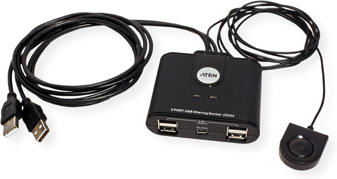 ATEN US224 USB 2.0-Peripheriegeräte-Switch mit 2 Ports
