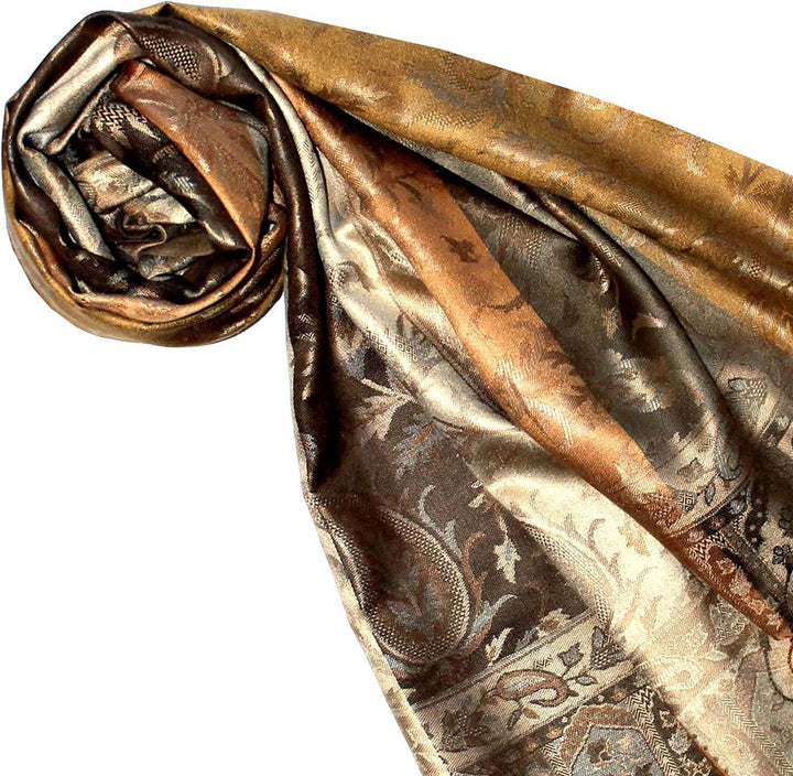 Lorenzo Cana Pashmina Damenschal Schaltuch jacquard gewebt aus 100% Seide 70 x 190 cm Paisleymuster