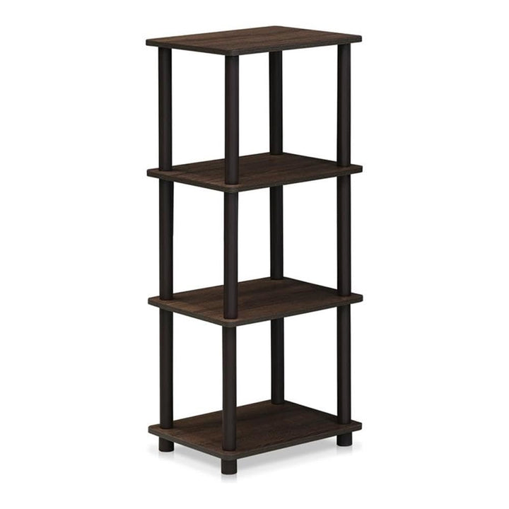 Furinno Raumregalsystem mit 3 Fächern, holz, Nussbaum/Braun, 29.46 x 29.46 x 92.71 cm Walnuss/Braun