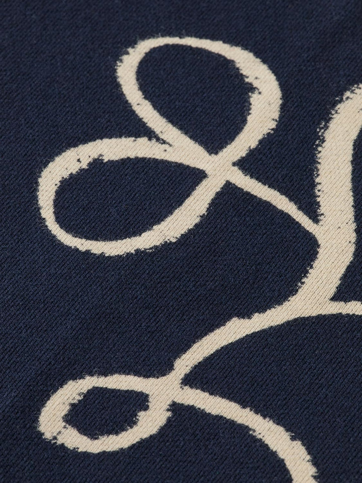 Scotch & Soda Herren All Over Print Crewneck Sweatshirt S Aop Ribbon Navy, S Aop Ribbon Navy