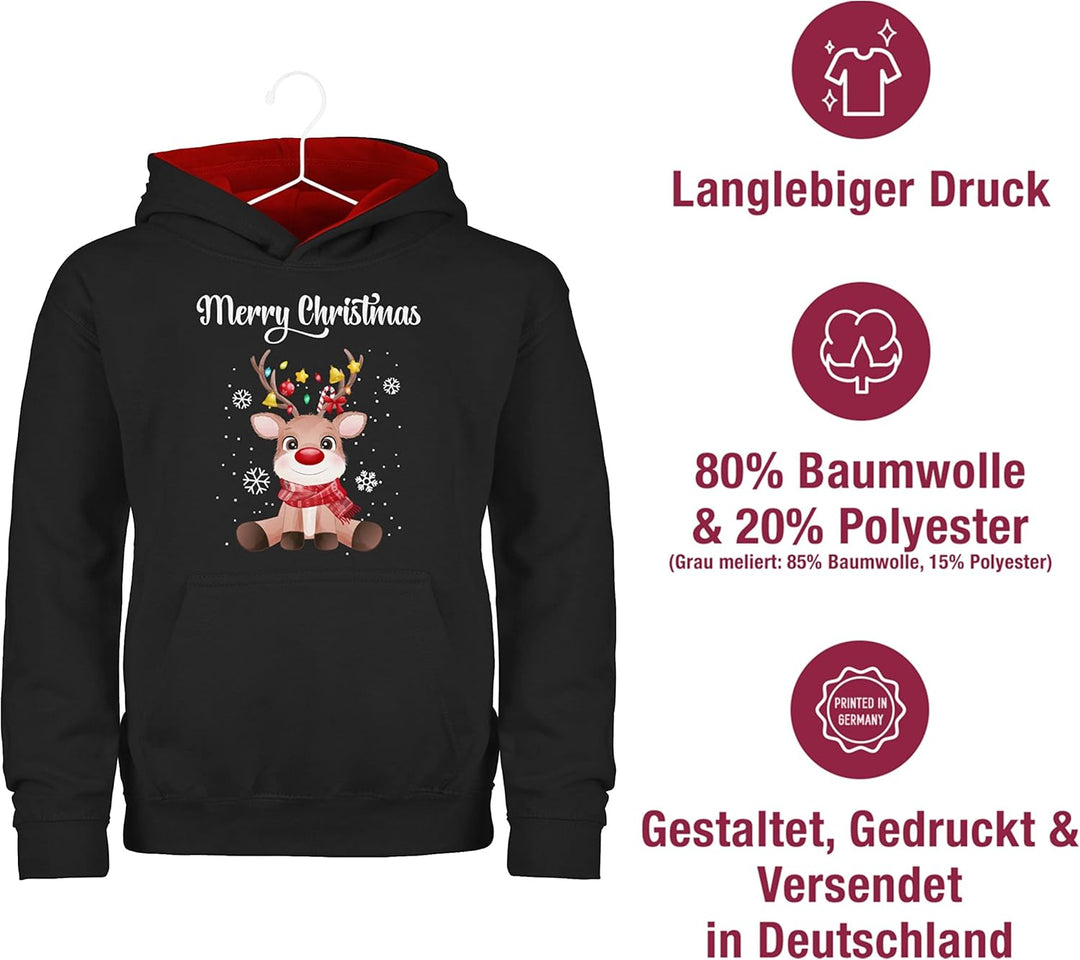 Shirtracer - Pullover Kinder Hoodie Jungen Mädchen - Weihnachten Geschenke - Merry Christmas - süsse