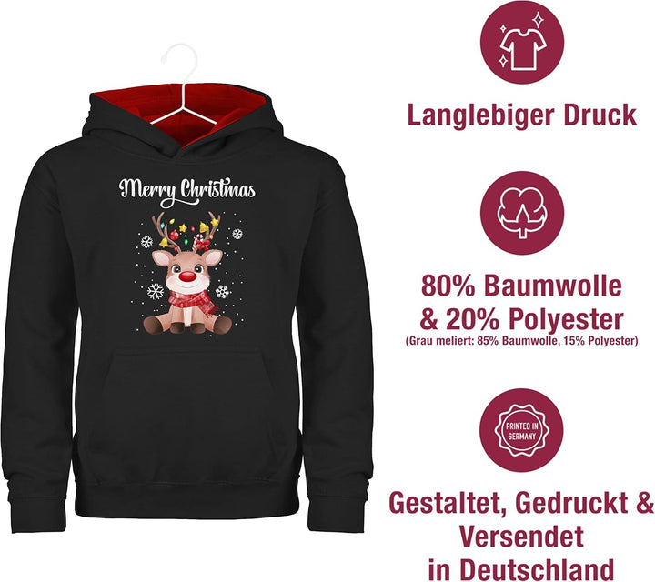 Shirtracer - Pullover Kinder Hoodie Jungen Mädchen - Weihnachten Geschenke - Merry Christmas - süsse