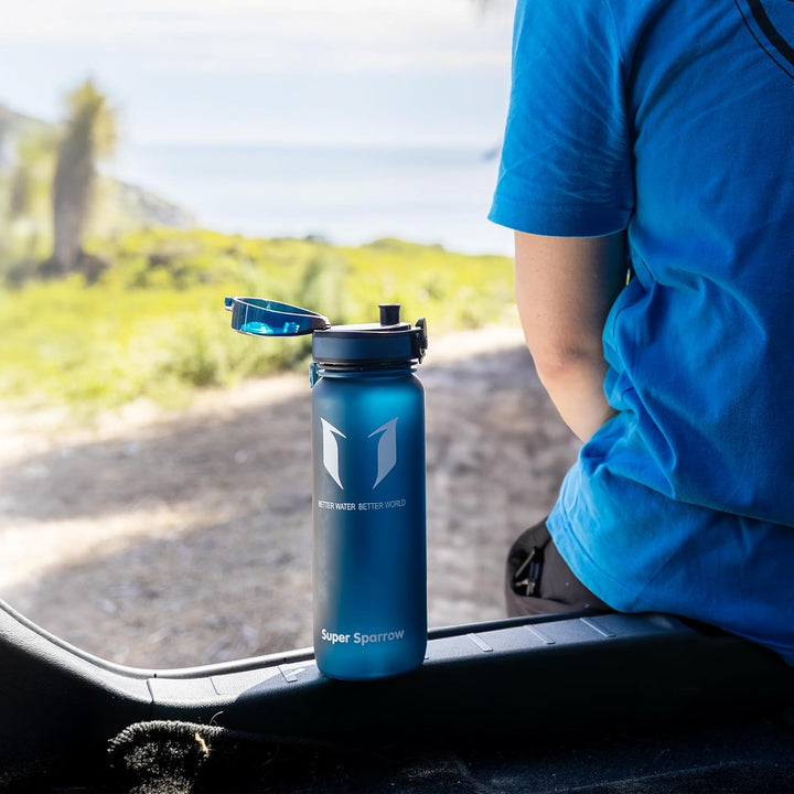 Super Sparrow Trinkflasche - Tritan Wasserflasche - 350ml, 500ml, 750ml, 1000ml - BPA-frei - Ideale