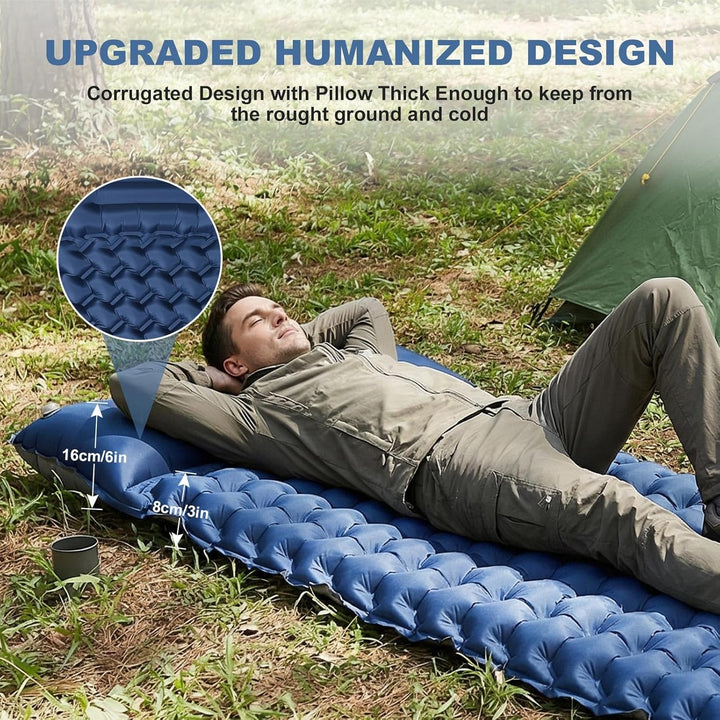 SHANNA Isomatte Outdoor Camping Luftmatratze: Verdicktes 8cm Ultraleichte Schnellaufblasend Matratze