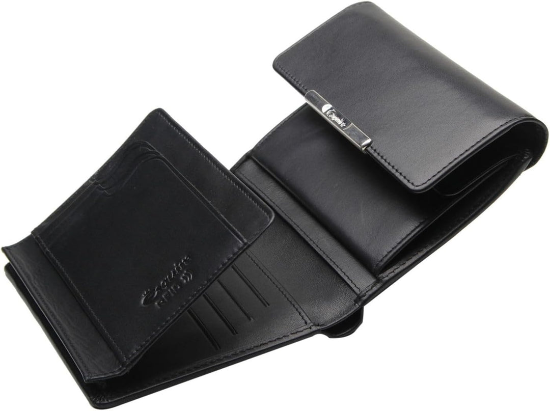 Esquire Helena Geldbörse Leder 12 cm Schwarz, Schwarz