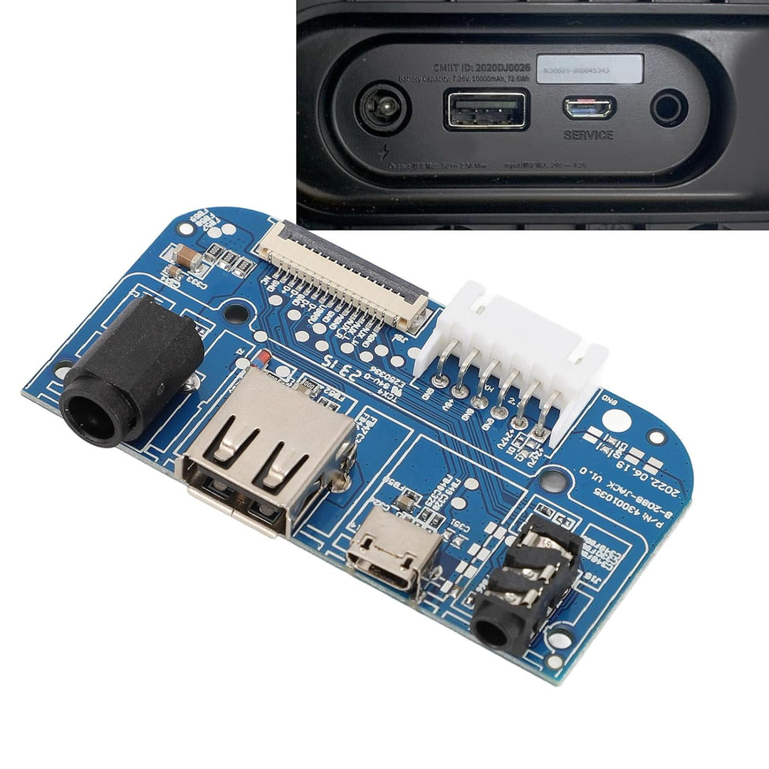 VBESTLIFE USB-Ladeanschlussplatine für Boombox 2 ND-Lautsprecher, USB2.0 AC2.5-Buchsenplatine, Lauts