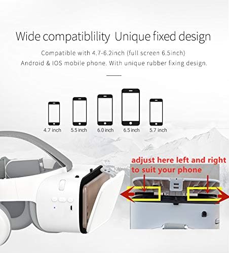 VR-Set Virtual Reality VR für Telefon, kabelloses Bluetooth-VR-Headset VR-Brille 110 ° FOV, unterstü