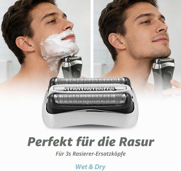 32B Ersatzrasierköpfe kompatibel mit Series 3, passend für 3040s 3010s 310s 3000s 3050cc 3080s 390cc