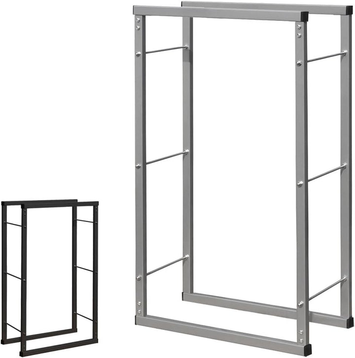 V2Aox Kaminholzständer Metall, Kaminholzregal innen, Holzständer Regal für Aufbewahrung von Kaminhol