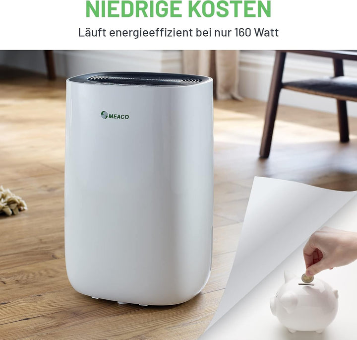 MeacoDry ABC 10L Entfeuchter - Energieeffizienter Entfeuchter für Zuhause | Entfernt Feuchtigkeit un