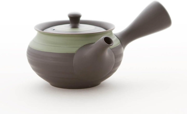 Japanisches Tee-Service 6-teilig, Tee-Kanne Kyusu 5 Schalen Tokoname Integriertes Tee-Sieb Edelstahl
