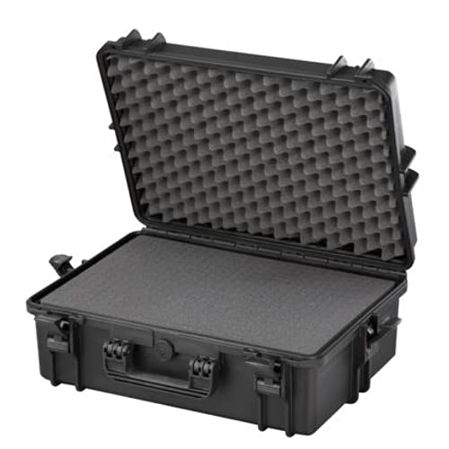 TOMcase wasserdichter Outdoor Case 56x43x22 cm mit Rasterschaumstoff/Würfelschaumstoff; IP67 Transpo