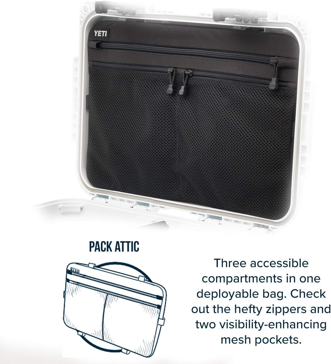 YETI LoadOut GoBox Unterteilte Transporttasche Weiss, Weiss