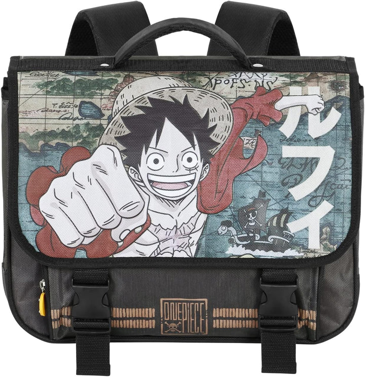 One Piece Map-Cartable Rucksack 2.0, Braun