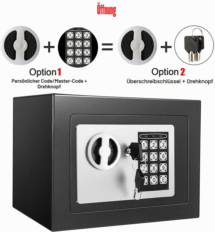 Nestling CDC 4,6 l digitaler Stahltresor, elektronische Sicherheit, Heimbüro, Geld, Bargeld, Sicherh