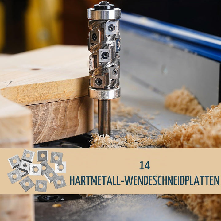 SpeTool Up&amp;Down Kompressions Bündigfräser 12mm Schaft VHM Spiralnutfräser Kopierfräser für Oberfräse