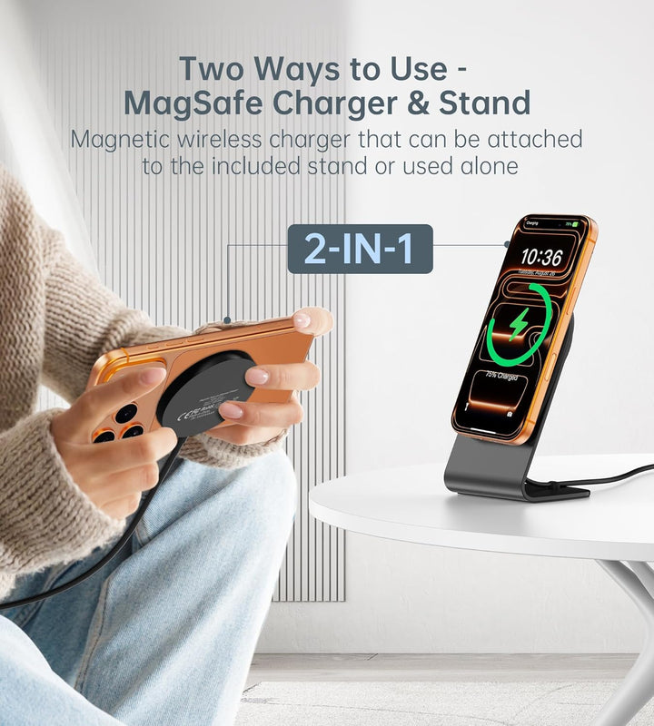 Mag Safe Ladegerät, Wireless Charger induktive ladestation, Magnetisch Induktionsladegerät, Kabellos