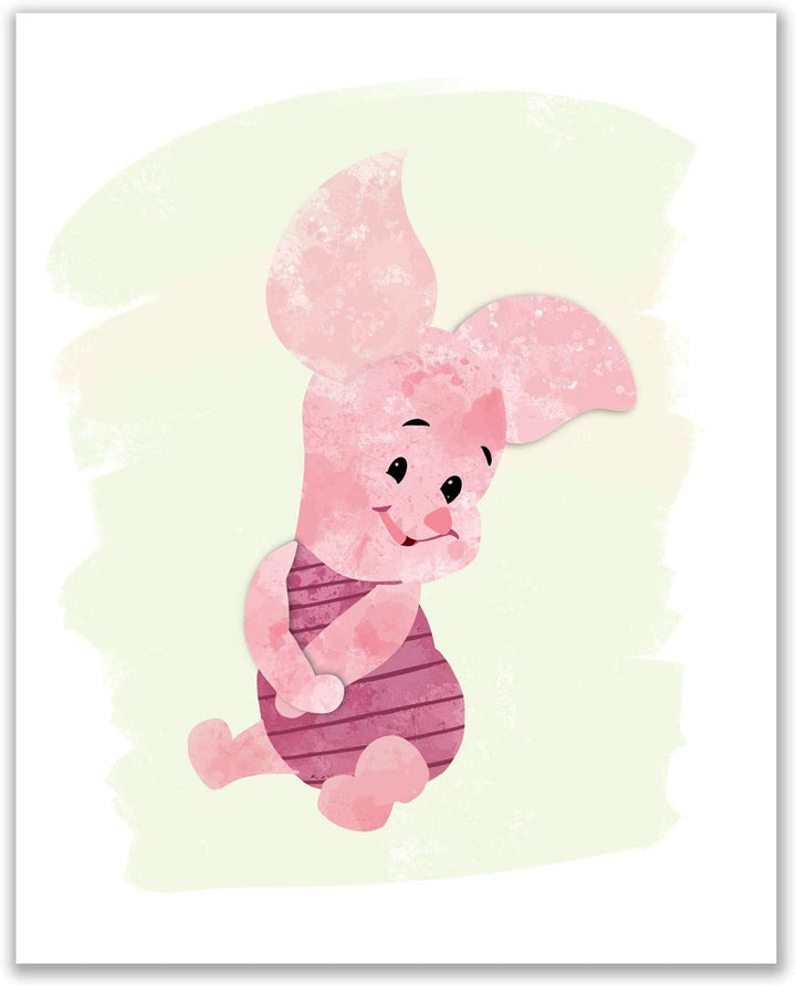 Winnie Puuh Aquarell-Kunstdrucke für Kinderzimmer, Set mit 5 Fotos – 20,3 x 25,4 cm, Ferkel, Tigger