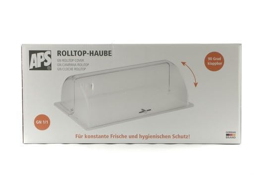 APS 11010 GN 1/1 Rolltop Abdeckung, 53 x 32, 5 x 19 cm, Verchromter Griff