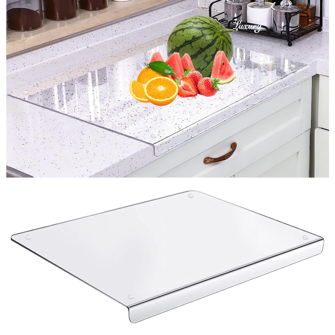 Acrylic Cutting Board, 5mm Acryl Schneidebrett Mit Anschlagkante, 45cm x 35cm Clear Acryl Cutting Bo