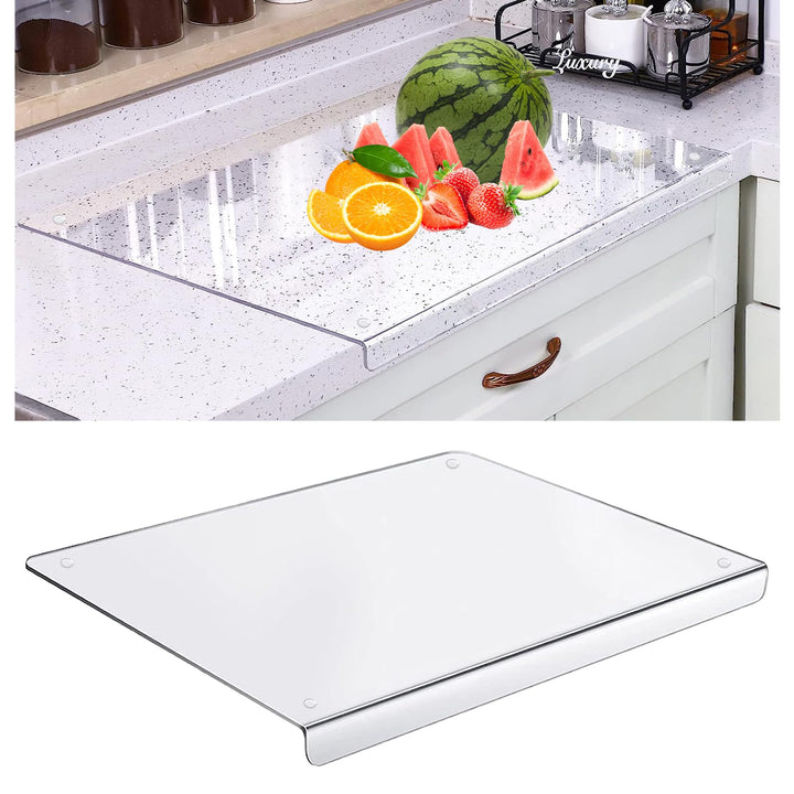 Acrylic Cutting Board, 5mm Acryl Schneidebrett Mit Anschlagkante, 45cm x 35cm Clear Acryl Cutting Bo