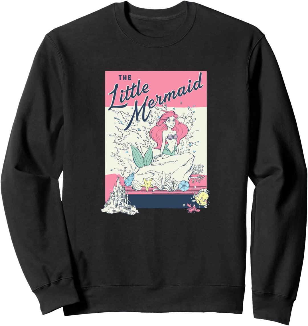 Disney The Little Mermaid Ariel & Flounder Vintage Poster Sweatshirt