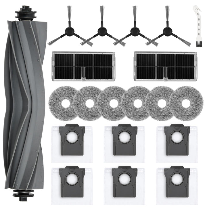 20 Stück Zubehör für Dreame L10s Pro Ultra Heat Saugroboter, Ersatzteile Set mit 1 Hauptbürste, 6 St