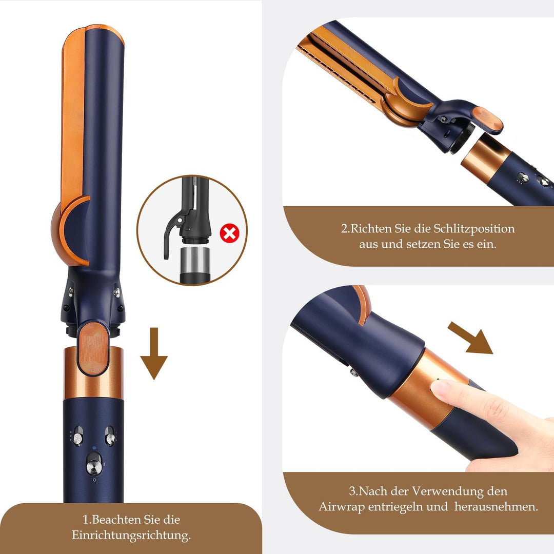 Haarglätter-Aufsatz für Dyson Airwrap, Kompatibel mit HS01/HS05/HS08, Airflow Technologie ohne Heizp