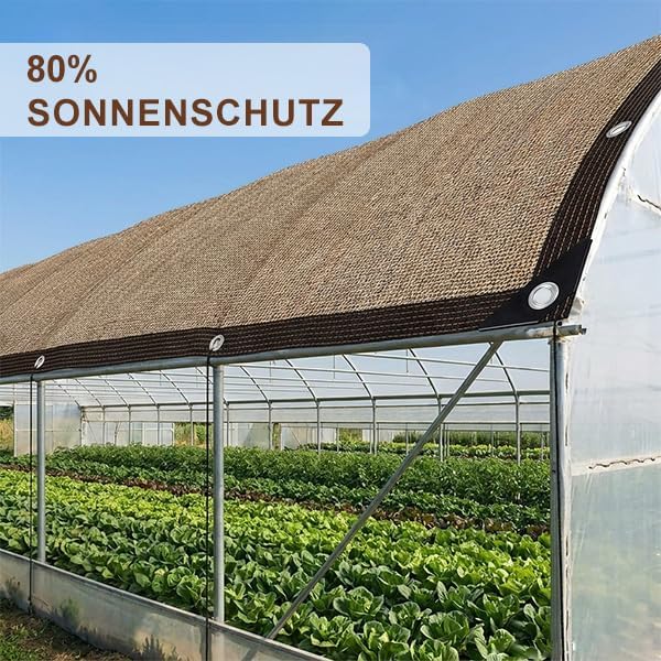 2X6M Garten Schattierungsnetz Schattiernetz,Shade Cloth mit Ösen 80% UV-Beständiges,für Garten Pflan